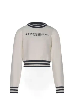 Marc Ellis Maglioncino Bianco/Nero con Logo per Bambine