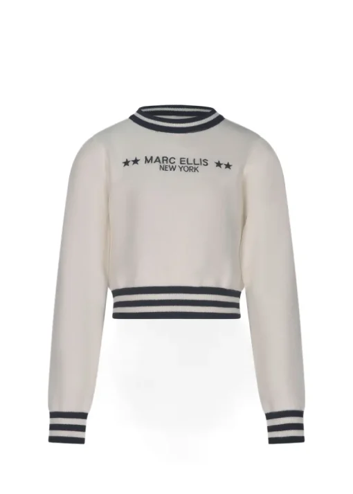 Marc Ellis Maglioncino Bianco/Nero con Logo per Bambine