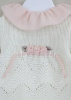 Marlù Abito Vaniglia/Rosa Pesca per Neonate