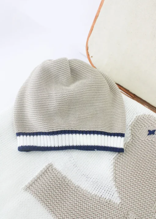 Marlù Cappellino Noce/Bianco/Blu per Neonati