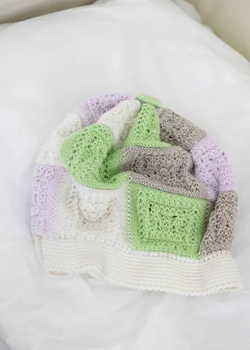 Marlù Cappello Bianco/Verde Pistacchio per Neonate