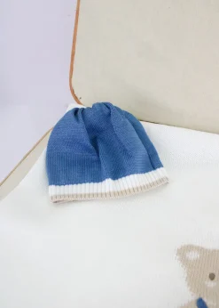 Marlù Cappello Blu/Bianco per Neonati