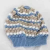 Marlù Cappello Celeste/Ecru per Neonati