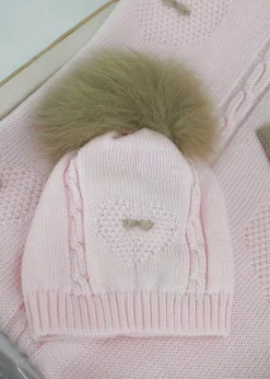 Marlù Cappello Rosa/Tabacco per Neonate