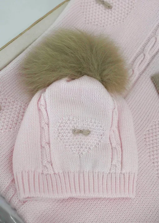 Marlù Cappello Rosa/Tabacco per Neonate