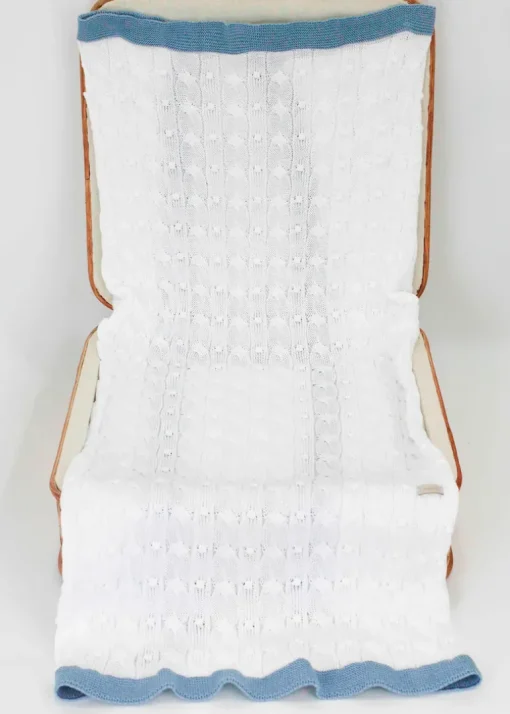 Marlù Coperta Bianca/Celeste per Neonati