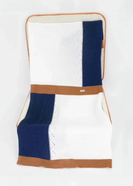 Marlù Coperta Bianco/Blu per Neonati