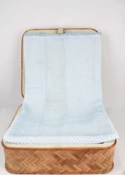 Marlù Coperta Bianco/Cielo per Neonati