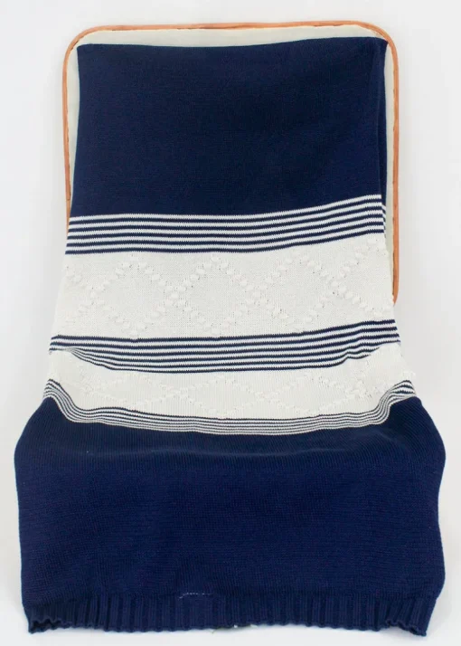 Marlù Coperta Blu con Ricamo per Neonati