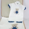 Marlù Pagliaccetto Bianco/Blu con Ricamo per Neonati