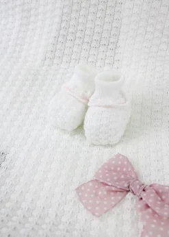 Marlù Scarpine Bianco/Rosa per Neonate