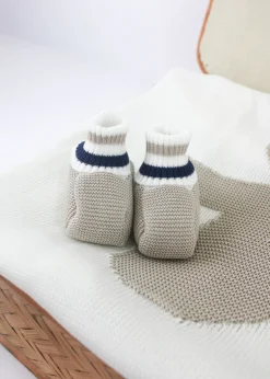 Marlù Scarpine Noce/Bianco/Blu per Neonati
