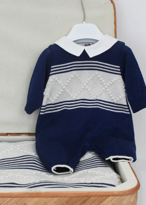 Marlù Tutina Blu con Ricamo per Neonati