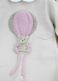 Marlù Tutina Rosa/Beige con Ricamo per Neonate