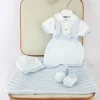 Marlu Corredino Celeste/Bianco con Pagliaccetto per Neonate