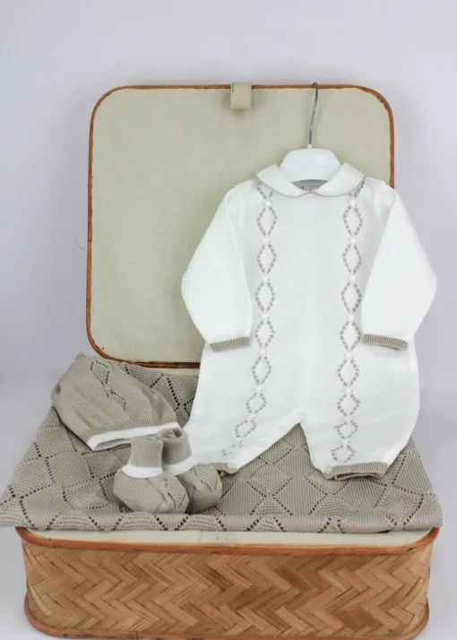Marlu Corredino Noce/Bianco con Tutina per Neonati