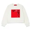 Max & Co Kids Felpa Girocollo Crema con Logo per Bambine