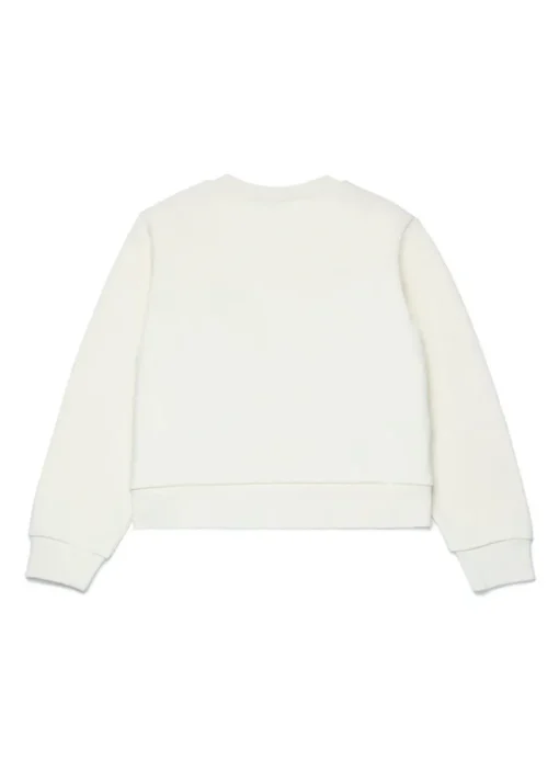 Max & Co Kids Felpa Girocollo Crema con Logo per Bambine