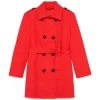 Max & Co Kids Trench Doppiopetto Rosso con Cintura