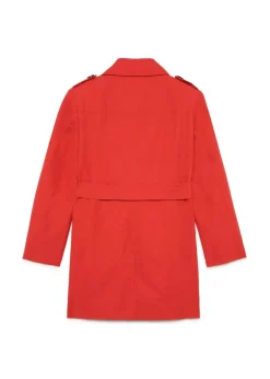 Max & Co Kids Trench Doppiopetto Rosso con Cintura