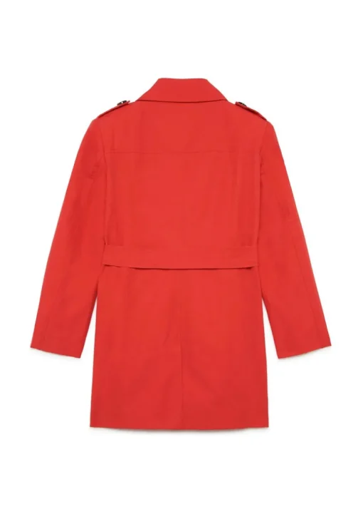 Max & Co Kids Trench Doppiopetto Rosso con Cintura