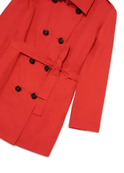 Max & Co Kids Trench Doppiopetto Rosso con Cintura