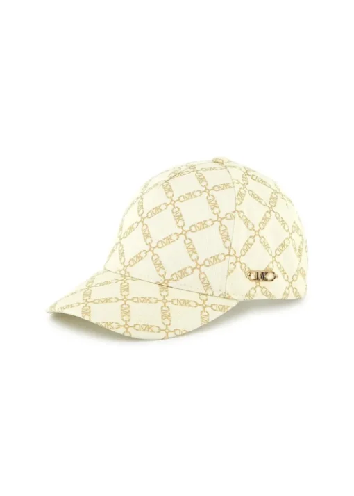 Michael Kors Kids Cappello Crema Logo All over per Bambine