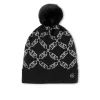Michael Kors Kids Cappello Beanie Nero con Pon Pon per Bambine