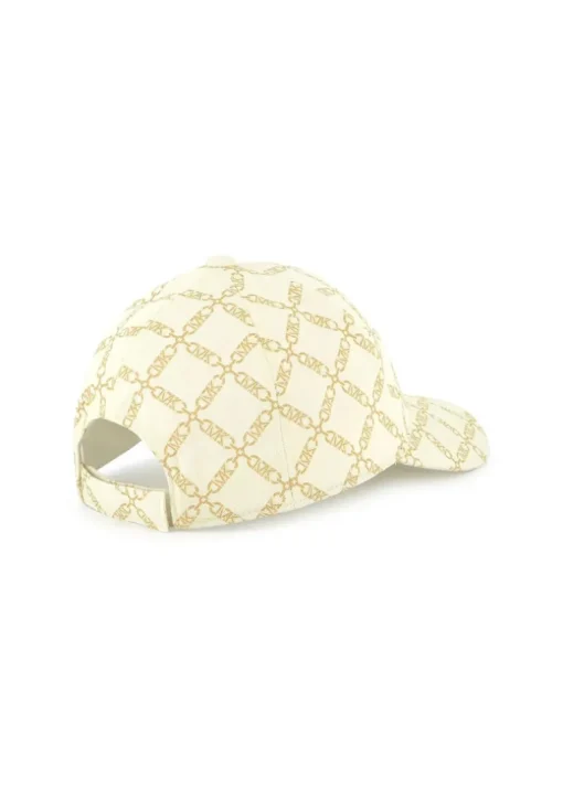 Michael Kors Kids Cappello Crema Logo All over per Bambine