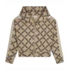 Michael Kors Kids Felpa Beige con Cappuccio con Logo Monogram per Bambine