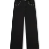 Michael Kors Kids Jeans Denim Nero Straight per Bambine