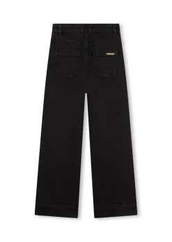Michael Kors Kids Jeans Denim Nero Straight per Bambine