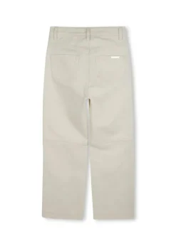 Michael Kors Kids Pantaloni Crema con Applicazione Strass per Bambine