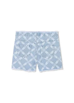 Michael Kors Kids Shorts in Denim Logo All Over per Bambine