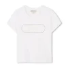 Michael Kors Kids T-shirt Bianca con Applicazione Strass per Bambine
