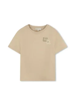 Michael Kors Kids T-shirt Sabbia con Logo per Bambine