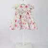 Minibanda Abito Multicolor Floreale con Fiocchi per Neonate