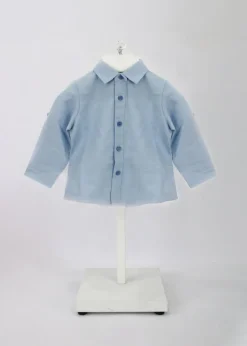 Minibanda Camicia Celeste con Logo per Neonati