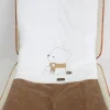 Minibanda Coperta Panna/Beige con Ricamo per Neonati