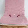 Minibanda Coperta Rosa con Ricamo Fior per Neonate