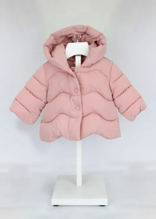 Minibanda Giubbotto Rosa con Cappuccio per Neonate