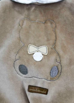 Minibanda Tutina Beige con Ricamo per Neonati