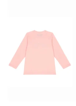 Moschino Kids Blusa Rosa con Stampa Logo Teddy Bear per Neonati
