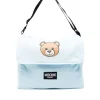 Moschino Kids Borsa Mamma Teddy Bear Celeste con Fasciatoio