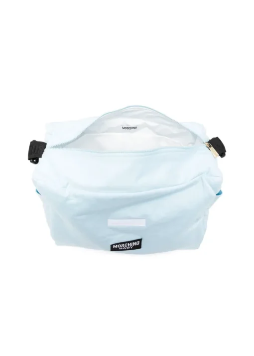 Moschino Kids Borsa Mamma Teddy Bear Celeste con Fasciatoio