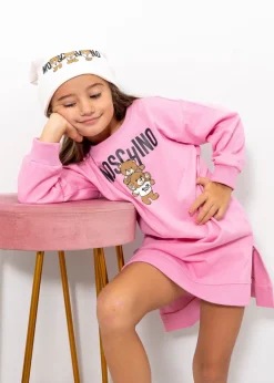Moschino Kids Cappello Panna con Teddy Bear