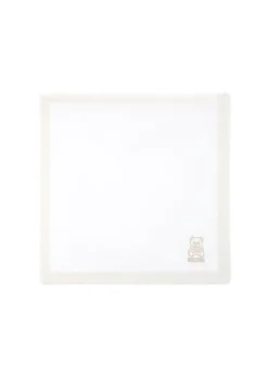 Moschino Kids Coperta Panna/Beige a Righe per Neonati