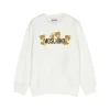 Moschino Kids Felpa Girocollo Bianca con Stampa per Bambini