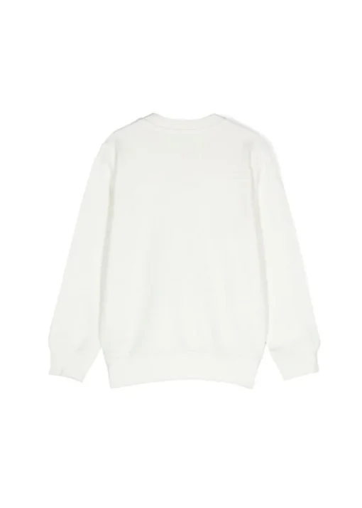 Moschino Kids Felpa Girocollo Bianca con Stampa per Bambini