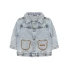Moschino Kids Giubbino in Denim con Ricamo per Neonate